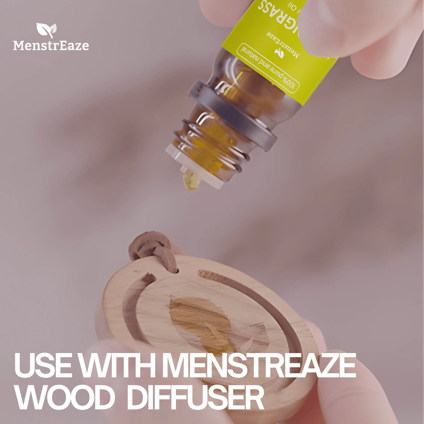 Natural Wood Essential Oil Diffuser for Car, Home, Office & Closet, Round Passive Scent Diffuser, No Heat or Water Needed