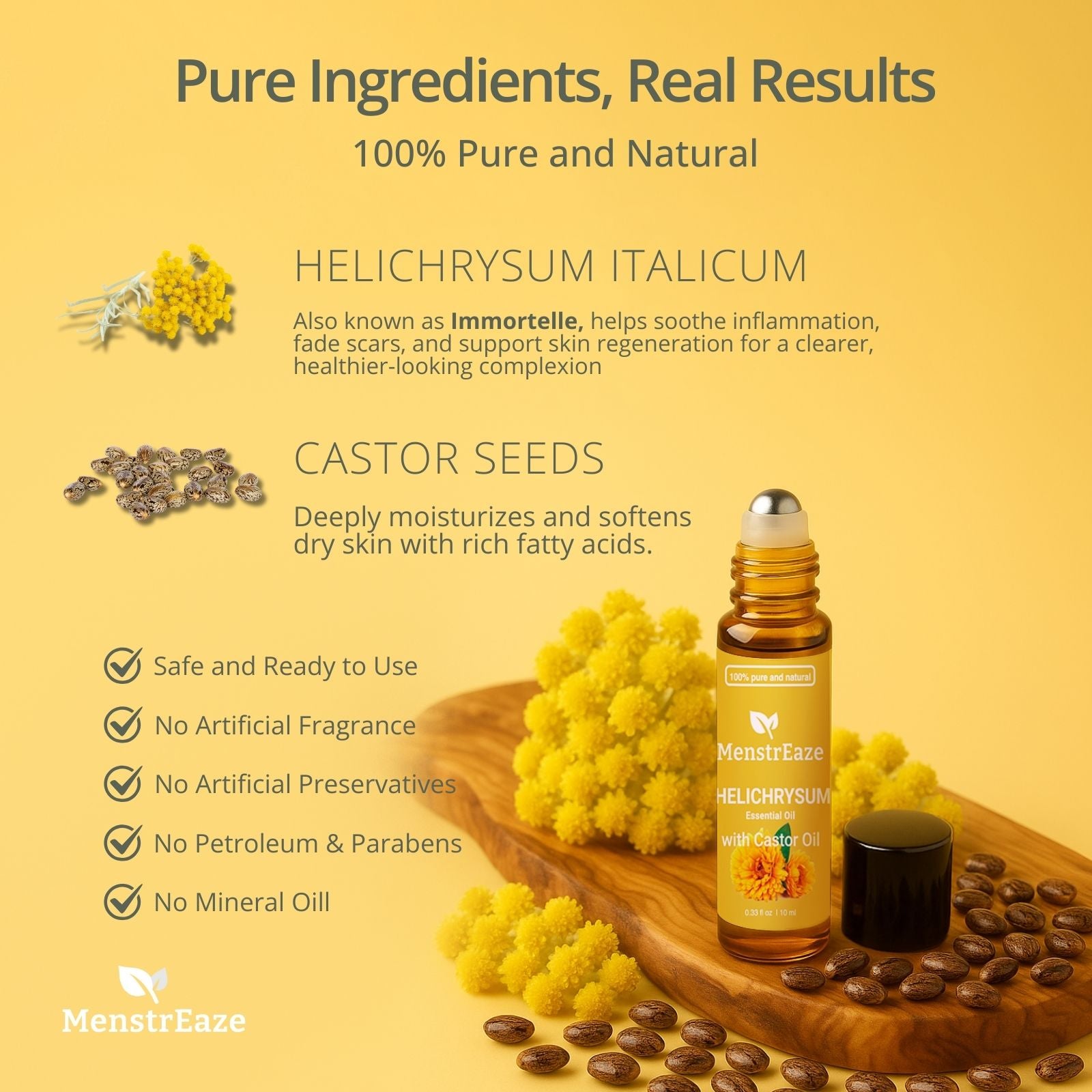 Helichrysum Castor Oil Rollon Ingredients
