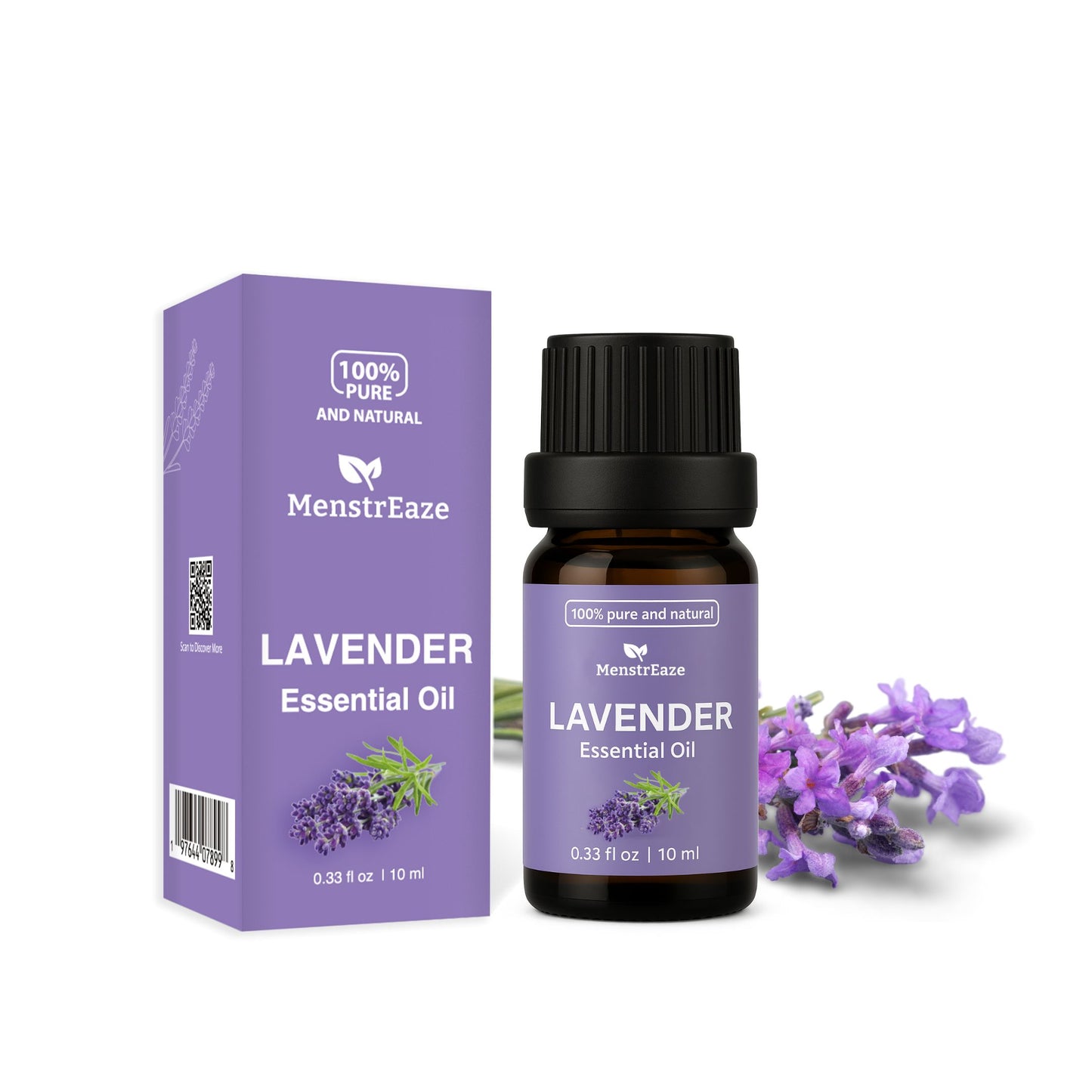 Lavender Essential Oil Dropper Bottle for Home Aromatherapy, Scented Candle and Body Massage, 10ml