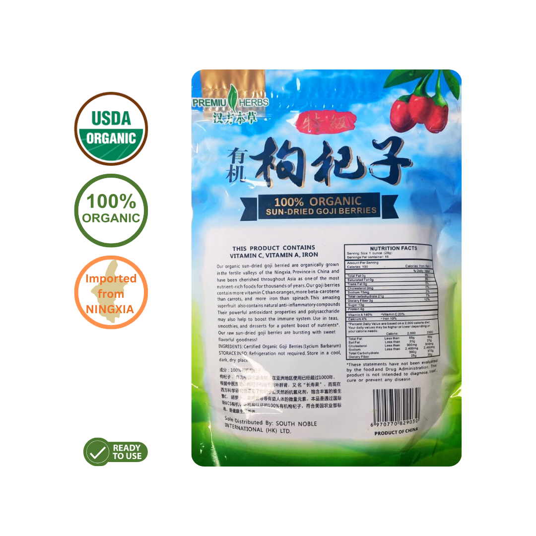 organic sun-dried goji berries