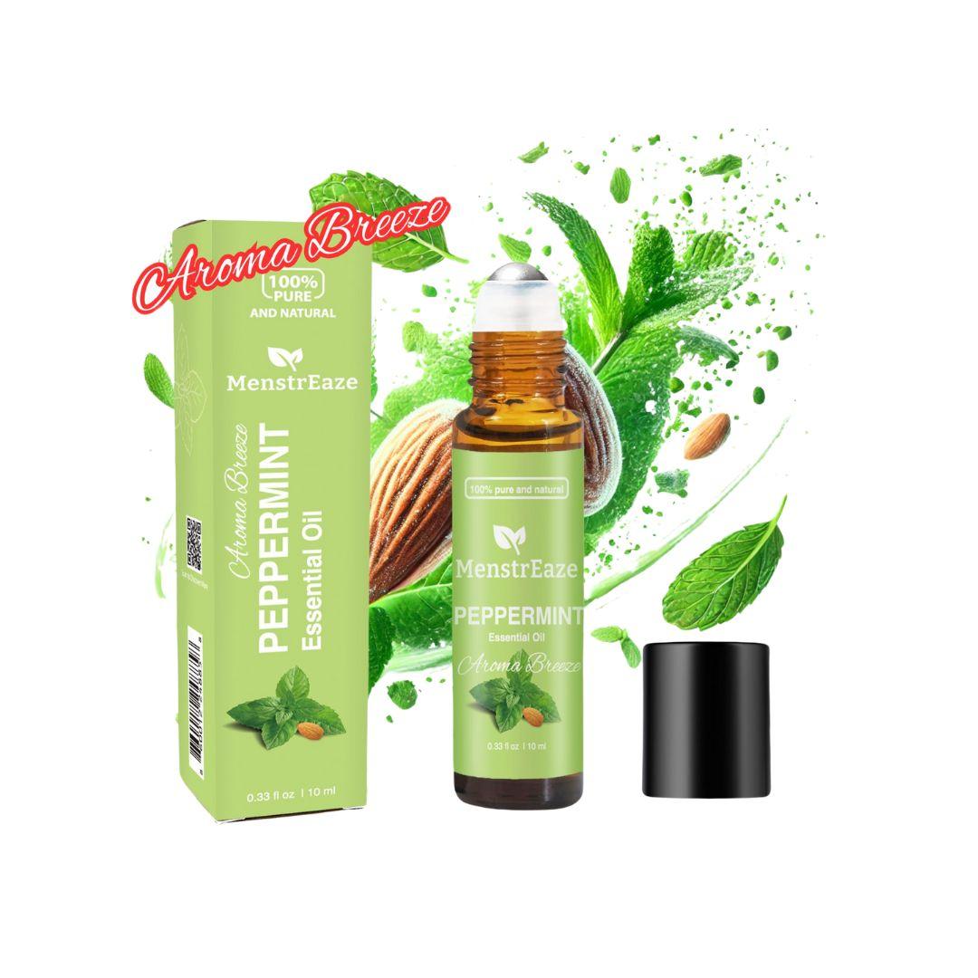 Peppermint essential oil roll on with sweet almond oil