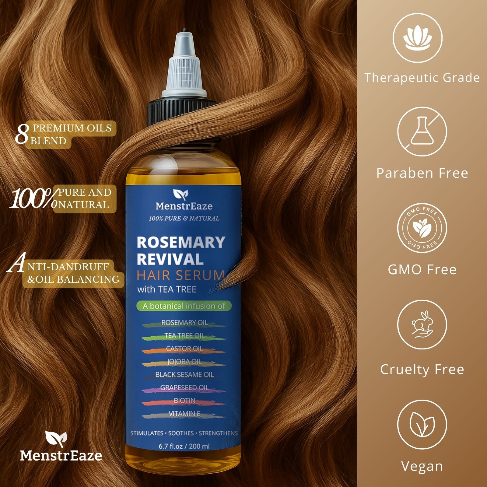 Rosemary hair serum with Tea Tree Anti-Dandruff Scalp Treatment Quality