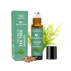 Tea Tree & Castor Oil Roll-On for Acne and Redness Skin, 10ml