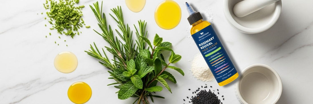 Unlocking Stronger, Thicker Hair Naturally: The Power of Rosemary, Castor Oil, Biotin, and Peppermint