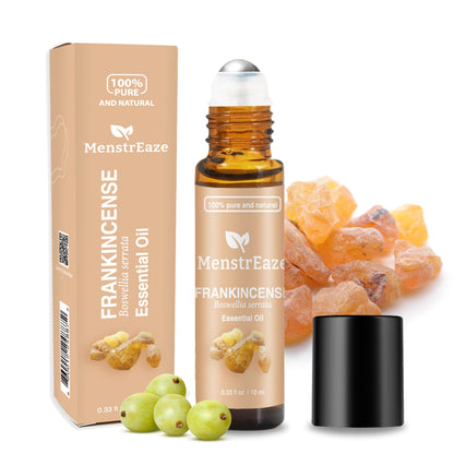 Frankincense & Grapeseed Essential Oil Roll On for Fine lines and Daytime Skincare, 10 ml