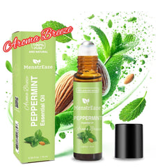 Peppermint Roll-On for Migraine and Headache Support, Aroma Breeze, 10 ml