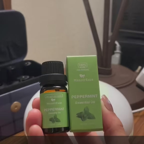 Peppermint Essential Oil Dropper Bottle for Migraine & Headache Support, Refreshing and Calming, 10ml
