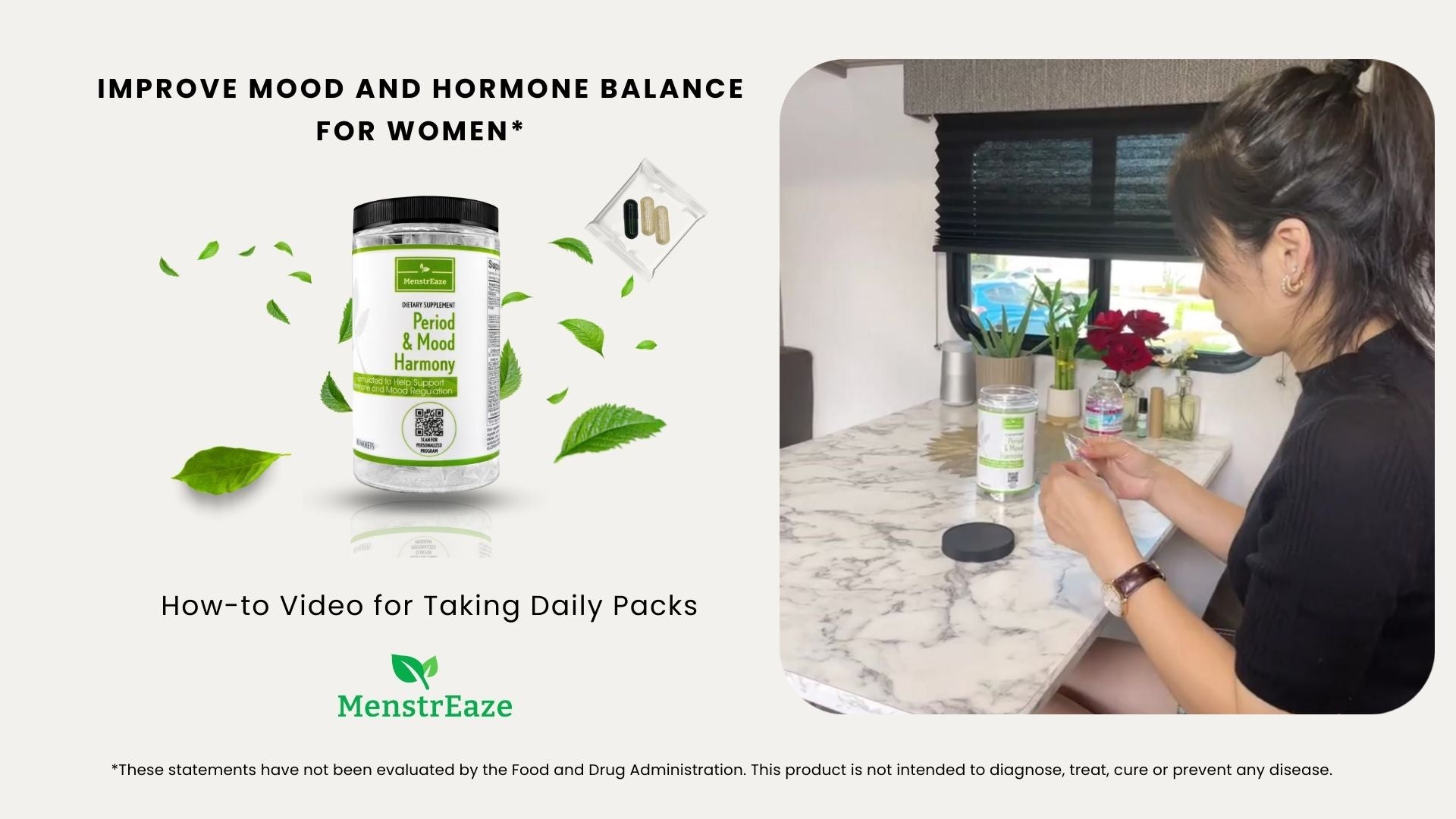 Load video: How-to Video for Taking Period and Hormone Harmony Daily Packs